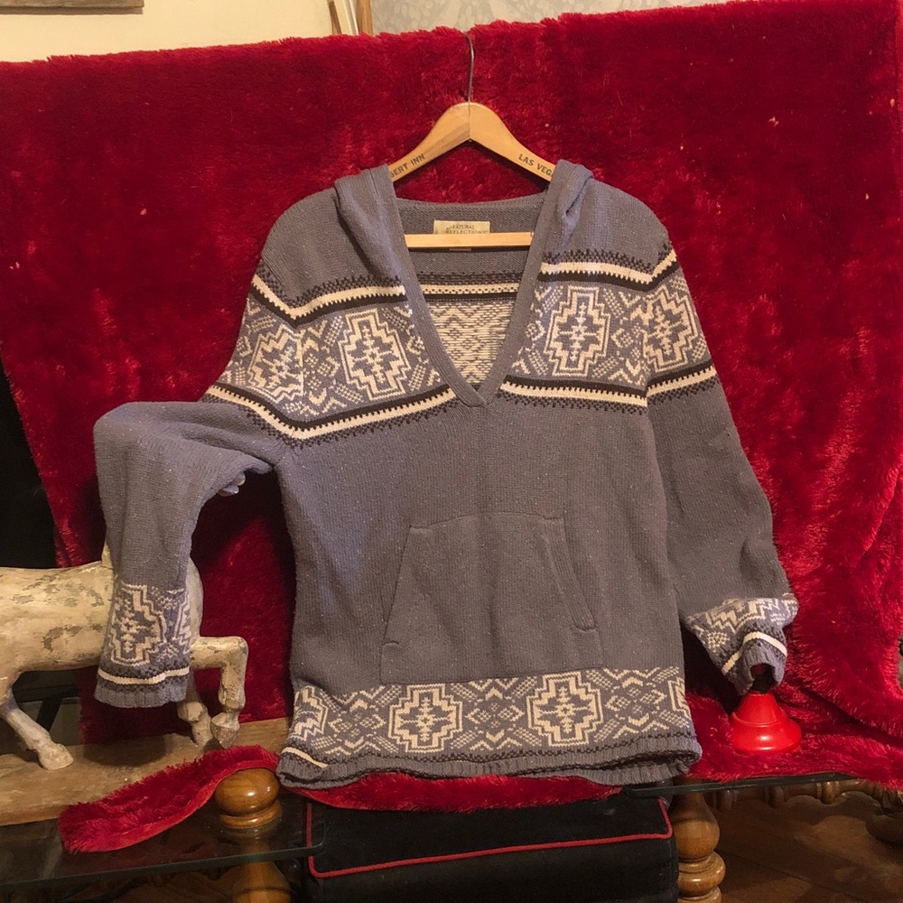 Natural Reflections Blue and White Knit Sweater